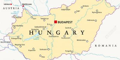Местоположение Будапеща карта на света