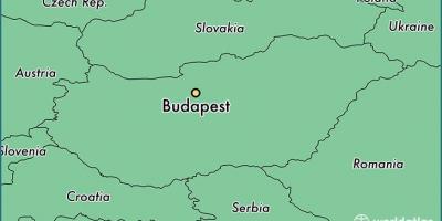 Карта на Будапеща и на съседните държави
