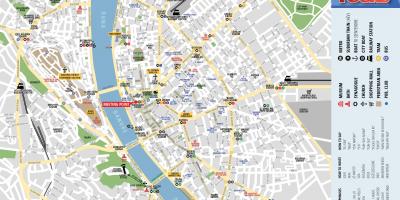 Пешеходна обиколка в Будапеща картата