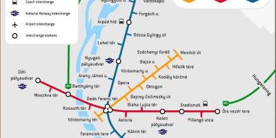Карта на метрото на Будапеща, Унгария