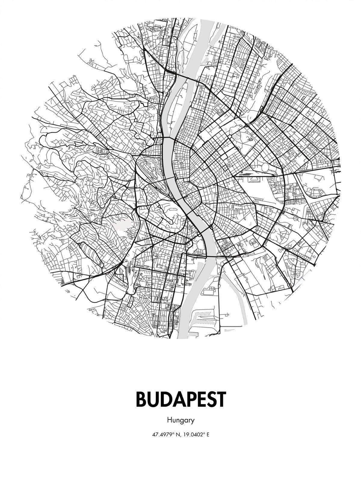 карта на Будапеща, стрийт-арт