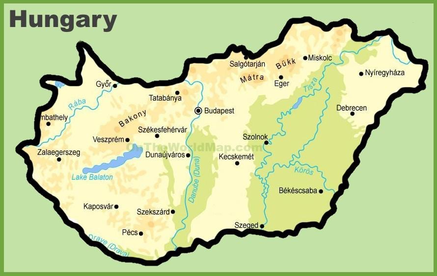 будапеща картата