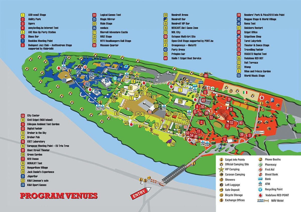карта на Sziget в Будапеща