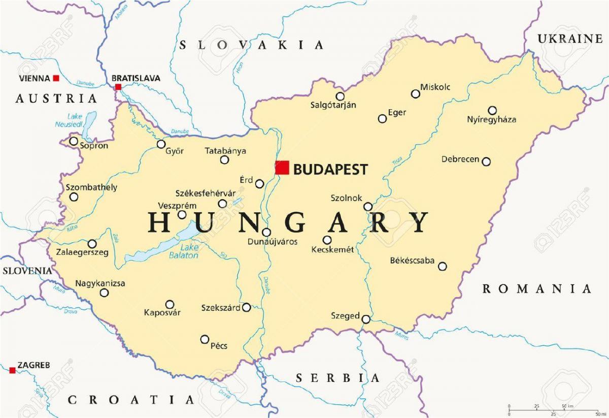 местоположение Будапеща карта на света
