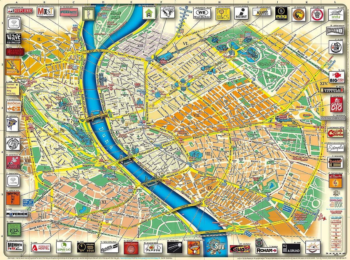 карта на градския парк на Будапеща