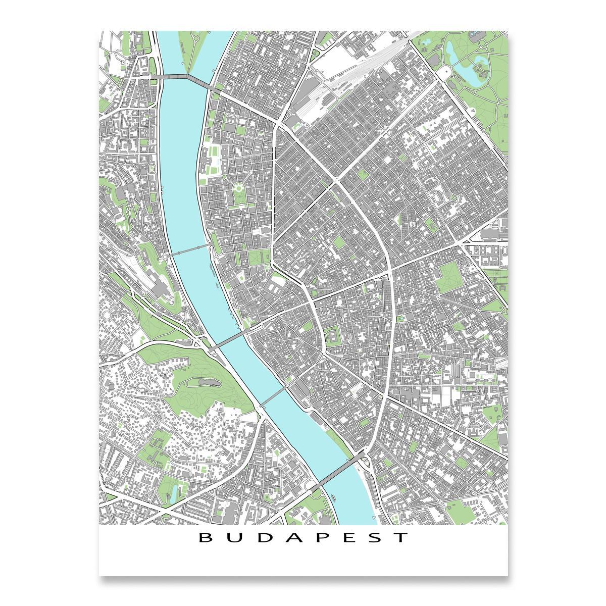 карта на Будапеща извежда на картата 