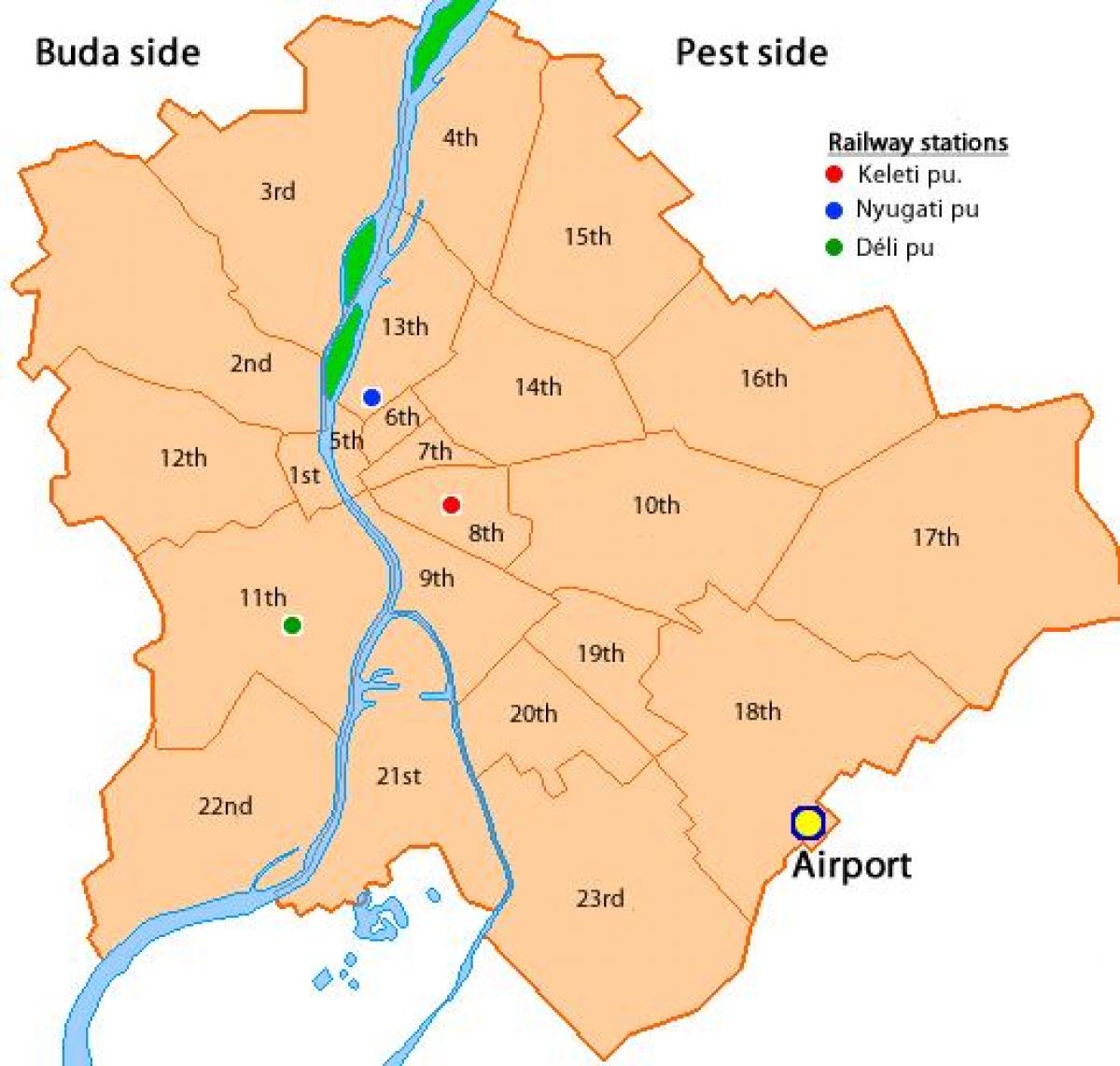 Будапеща 8 район на картата