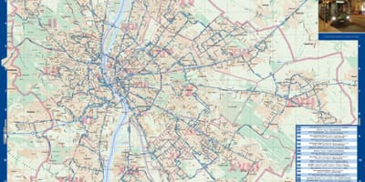 Будапеща нощен автобус картата