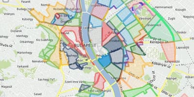 Паркиране в Будапеща картата