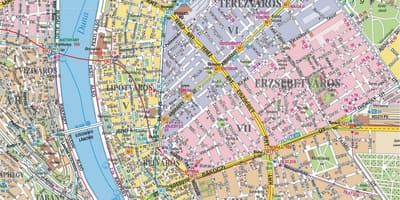 Карта на кварталите в Будапеща