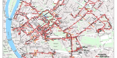 Карта на Будапеща тролейбуси