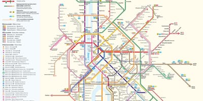 Будапеща обществен транспорт картата